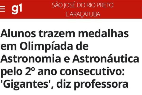 Alunos são medalhistas em Olimpíada de Astronomia e Astronáutica pelo 2º ano consecutivo